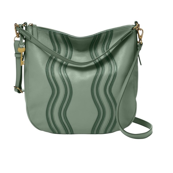 Fossil Bags Fossil Womens Jolie Leather Hobo Purse Handbag Sage Green Color Poshmark